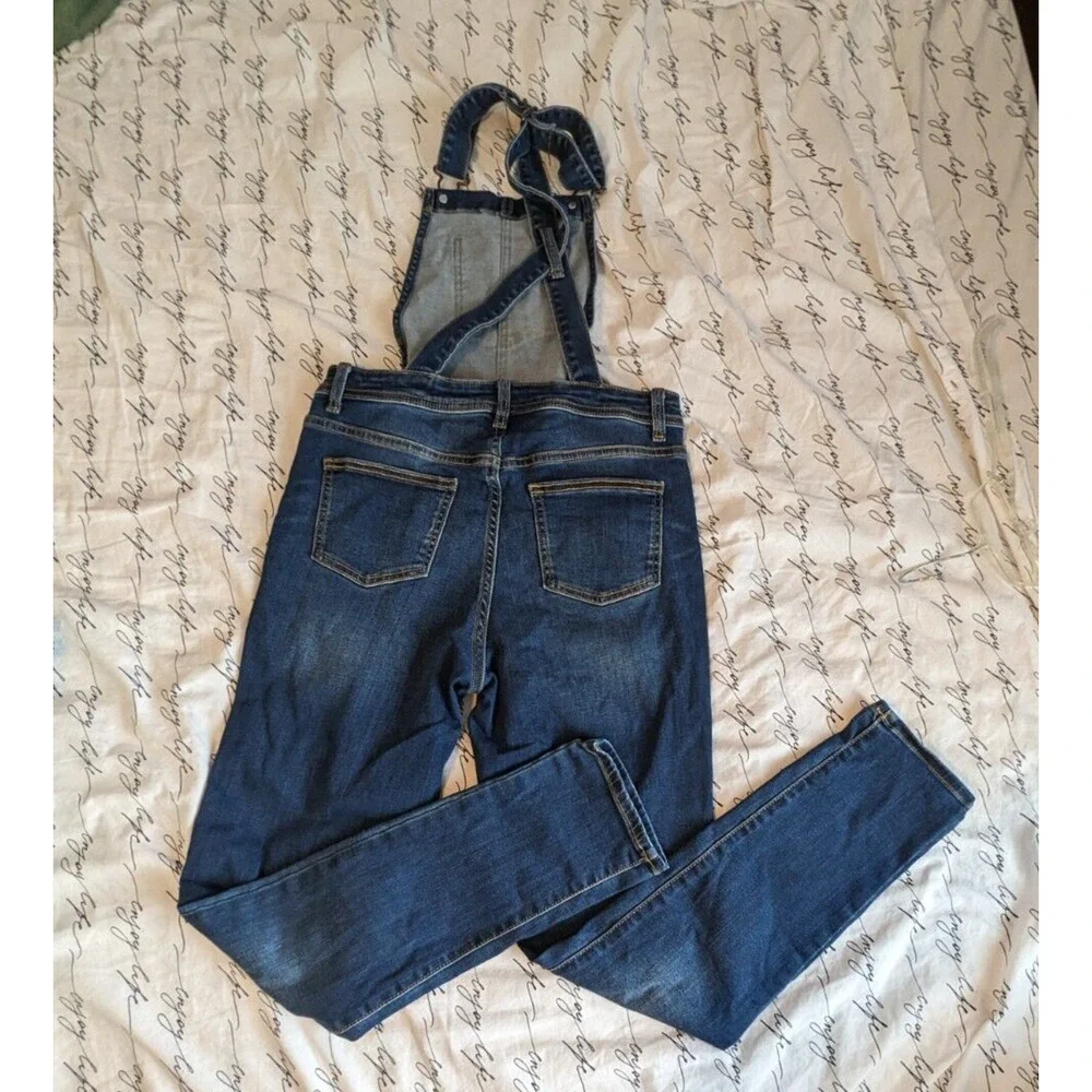 Cat And Jack Bib Overalls Girls Super Stretch Jumper Pants 14/16 Extra Large - Picture 3 of 10